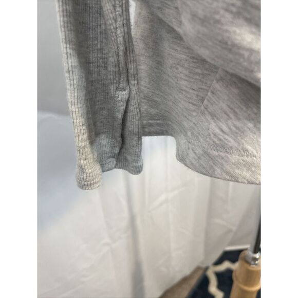 Athleta Light Grey Heather Purana Wrap Hoodie Sweatshirt Women M Yoga Gorpcore - Picture 3 of 14